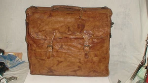 RALPH LAUREN VINTAGE MINT ALL LEATHER DISTRESSED POLO GARMENT BAG - Picture 1 of 12