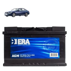 Batteria 80Ah A.G.M. per Mercedes Classe C W205 180d 200d 220d gasolio 2013+ - Foto 1 di 1