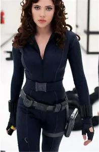 Black Widow Outfit Cosplay Costume Avengers Natasha Romanoff Jumpsuit Bodysuit - Picture 1 of 10