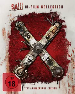 SAW 1- 10 Filme Collection - 20th Anniversary LIMITED Edition 11 BLU-RAY BOX Neu - Imagen 1 de 2