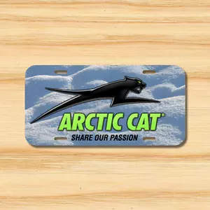 Arctic Cat License Plate Vehicle Auto Tag Snowmobile Snow Sled FREE SHIPPING - Foto 1 di 3