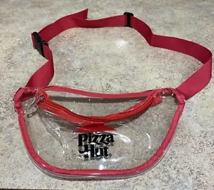 New! Pizza Hut Zip Waist Red Fanny Pack Bag Adjustable Clear - Picture 1 of 6