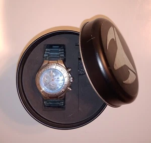 Vintage Blue TechnoMarine TechnoSport Diver's Watch Chronograph MOP Dial w/ Date - Picture 1 of 24