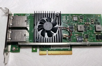 Dell Intel X540-T2 2-Port RJ45 10GbE PCIe Adapter Network Card 3DFV8 LOW PROFILE - Image 1 of 3