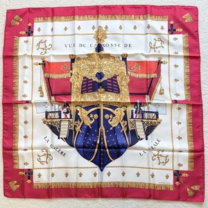 Bufanda de seda Hermès Carré 90 Queen’s Coronation vintage Hermes Carre cuadrada - Imagen 1 de 5