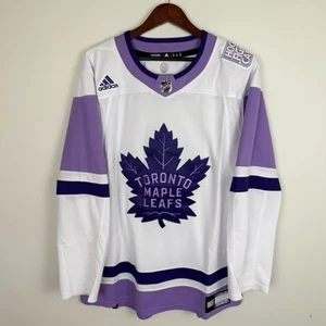 Toronto Maple Leafs Hockey Fights Cancer Adidas Sz 54 Jersey NHL BRAND NEW - Picture 1 of 15