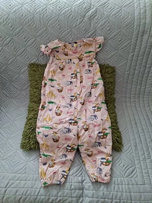 BABY BODEN PINK NOAHS ARK ANIMAL PATTERNED SUMMER ALL IN ONE JUMPSUIT 18 - 24 M  - Image 1 of 4