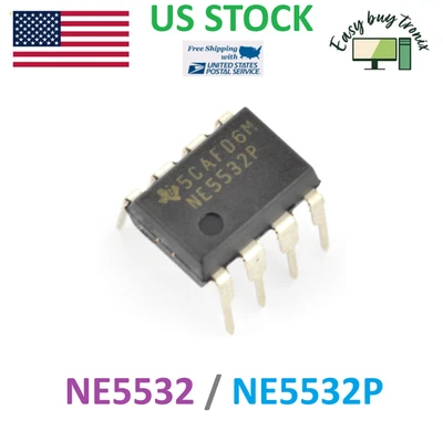 Amplificador Operacional Doble Bajo Ruido 5 Piezas Genuino NE5532P NE5532 DIP-8 para Preamplificador de Audio Foto 1 de 2
