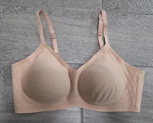 Nuevo Sujetador Honeylove * Mujer Beige Silueta Cobertura Completa Inalámbrico Comodidad Grande - Imagen 1 de 3