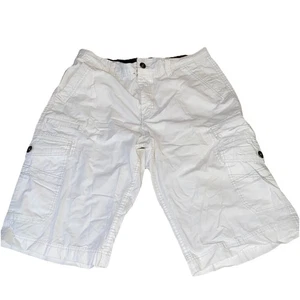 Pantaloncini Route 66 taglia 34 da uomo avorio tasche cargo, pantaloncini cargo, cuciture interne 12" - Foto 1 di 18