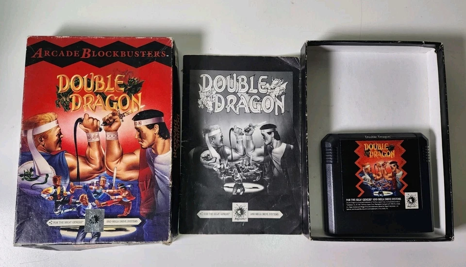 Double Dragon 1 Sega Genesis 1992 Complete in Box CIB Rare Cardboard Box - Image 1 of 4