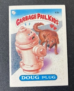 1985 Topps GPK Garbage Pail Kids Series 1 #43b Doug Plug UK - Picture 1 of 2