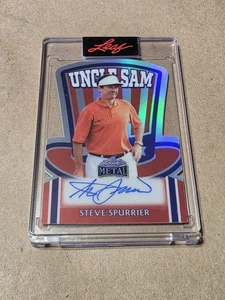 Steve Spurrier 2025 Leaf Metal Independence Day Uncle Sam Auto 1/1 Autograph - Picture 1 of 2