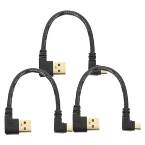 3 Pcs Micro-USB-Kabel Zur Datenübertragung Abgewinkeltes Micro-USB-Ladekabel - Zdjęcie 1 z 12