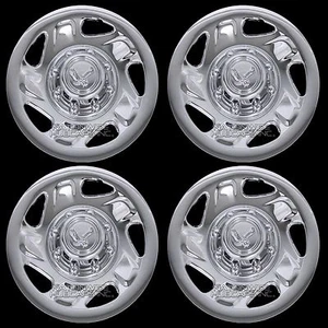 4 fits DODGE Ram 1500 2500 Truck Van 16" 8 Lug CHROME Wheel Covers Rim Hub Caps - Picture 1 of 8