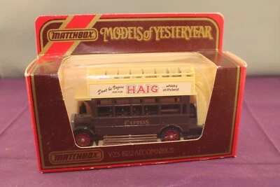 Matchbox Yesteryear 1986 Y-23/1 1922 AEC Omnibus  HAIG  Issue 6 - Image 1 of 3
