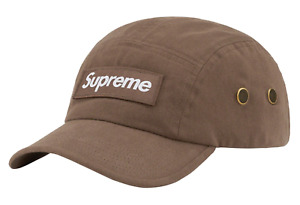 SS22 SUPREME MILITARY BOX LOGO CAMP CAP HAT BROWN YELLOW WHITE (Bin