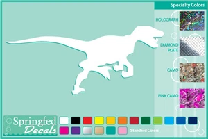 RAPTOR Silhouette cut vinyl decal #1 car truck window Dinosaur Sticker - Bild 1 von 1