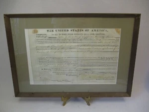 Antique 1849 US General Land Office Deed Jefferson County Fairfield Iowa - Picture 1 of 9