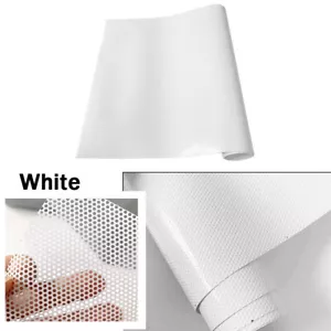 White Tint Vinyl Car Window Perforated Film Mesh Sticker Light Accessories DIY - Imagen 1 de 12