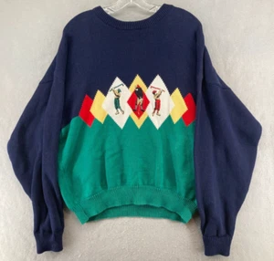Sutter & Grant Mens Sweater Large Argyle Golfer Colorblock Vintage Dad Grandpa - Picture 1 of 9