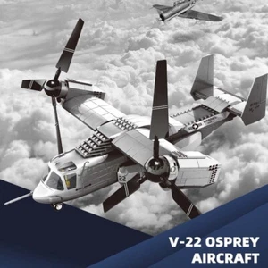 605pcs Army Plane V-22 Osprey Aircraft Model Building Block Military Airplane - Picture 1 of 5
