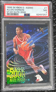 1996 Skybox E-X2000 Star Date 2000 #7 Allen Iverson - PSA 7 - RC Rookie Card