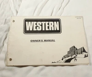 Western Plows Owner's Manual Catalog No. OM-760 - Picture 1 of 3