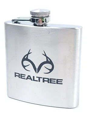 Realtree Stainless Steel Flask 6 oz Screw Cap - Fast Shipping  - Image 1 of 4