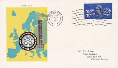 1961 FDC cover Herm Island - EUROPA CEPT - Image 1 of 2