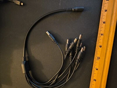 New DC 1 Female to 8 Male Power Splitter Cable for CCTV Surveillance System - Image 1 of 4