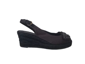 SCARPE SANDALI DONNA APEPAZZA 501333 TAHITI TESSUTO SATIN NERO 37 ZEPPA SPUNTATO - Foto 1 di 7