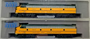 N KATO 176-5360 176-5361 E8A/A SET CHICAGO & NORTH WESTERN CNW # 5021A 5021B - Picture 1 of 3