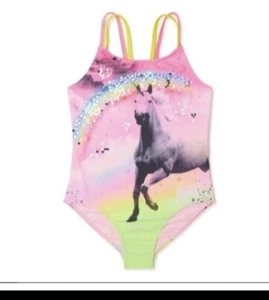 WONDER Nation Girls Unicorn One Piece Swimming Suit - XL (14-16) Plus - Picture 1 of 3