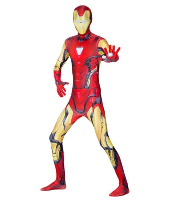 Iron Man Spider Man Cosplay Costume Suit Superhero Bodysuit Kids Halloween Party - Image 1 of 4