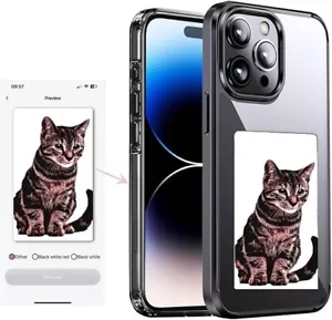 Smart Ink Screen Phone Case Compatible with iPhone 15 PRO Max Drop-Proof,Support - Picture 1 of 7