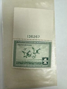 1937 RW 4 Duck Hunting Stamp MH But Not On Gum - Picture 1 of 2