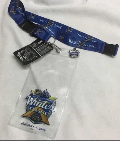 2018 WINTER CLASSIC NEW YORK RANGERS BUFFALO SABRES LANYARD TICKET HOLDER PIN Cover