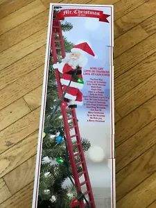 Super Climbing Babbo Natale Stepping Mr. Christmas statuina decorazione natalizia alta 43 pollici - Foto 1 di 7