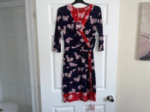 JOE BROWNS LADIES BLUE FLORAL DRESS SIZE 8 NEW TAGS RRP £60 - Picture 1 of 5