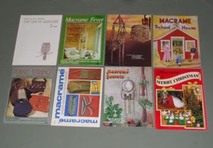 8 Vintage Macrame Books Patterns Plant Hangers, Purses, Jewelry, Christmas Decor - Picture 1 of 4