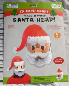 Santa Head Make a Mask Weihnachten 3D Karte Handwerk Weihnachten 5 Jahre Kinder Erwachsene - Bild 1 von 24