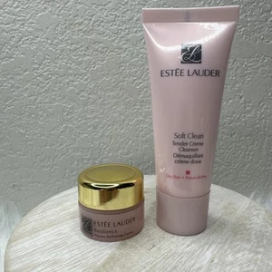 Estee Lauder RESILIENCE Elastin Refirming Creme Cream + Soft Cleanser 6ml NEW - Picture 1 of 3
