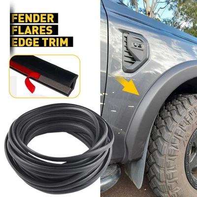 9m Car Truck Wheel Wells Fender Flare Edge Rubber Trim Gasket Welting T-Style - Image 1 of 4