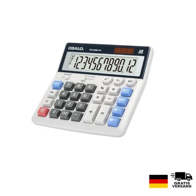 Solar & Batterie-Taschenrechner | Großes Display | Extra große Tasten - Bild 1 von 4