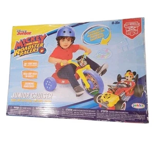 Mickey and The Roadster Racers 10" Junior Cruiser Ride Red & Yellow 3 Wheeler - Picture 1 of 10