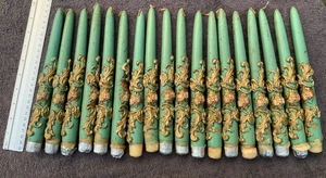 Velas antiguas de cera victorianas vintage raras 18 piezas - Imagen 1 de 11