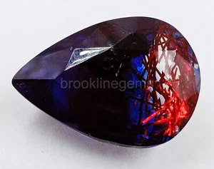66.15 CT Pear BI Color Rutilated Quartz Ametrine Doublet EGL Loose Gems 5MRM - Picture 1 of 10
