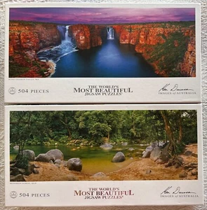 Ken Duncan x2 Mossman Gorge QLD King George Falls WA Jigsaw Puzzle 504 pieces - Picture 1 of 12