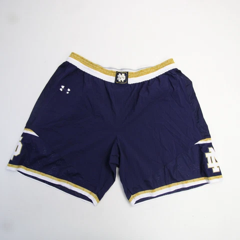 Notre Dame Fighting Irish Under Armour Practice Shorts Men's Navy Used Cover